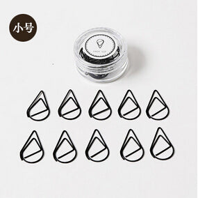 Metal Paperclips - Teardrop Shape Gold Paperclip