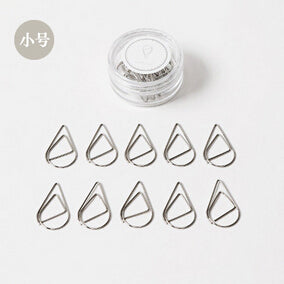 Metal Paperclips - Teardrop Shape Gold Paperclip