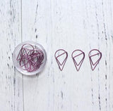 Metal Paperclips - Teardrop Shape Gold Paperclip