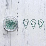 Metal Paperclips - Teardrop Shape Gold Paperclip