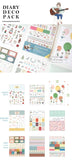 3-Pack Lady Diary Art Deco Stickers