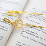 Bookmarkers - Musical Notes Gold Metal Bookmarks