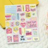 KSCRAFT Happy Unicorn Foil Gold Paper Planner Stickers