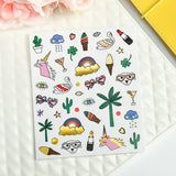KSCRAFT Happy Unicorn Foil Gold Paper Planner Stickers
