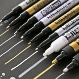 3-Piece White Gold Silver Writing Pen Markers