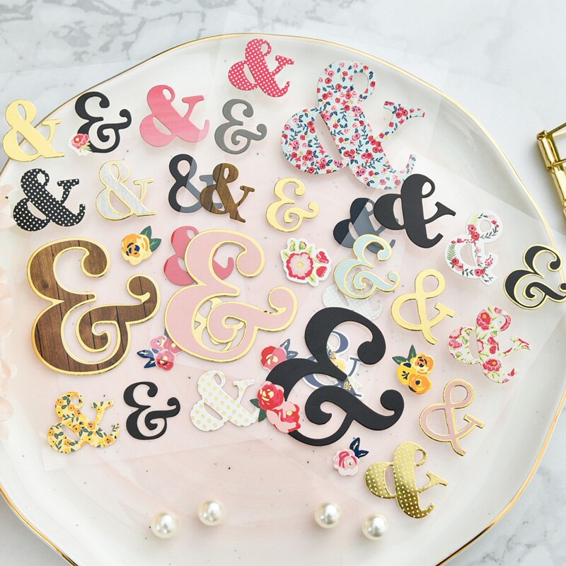 KSCRAFT Cute 3D Die Cut Ampersand Stickers