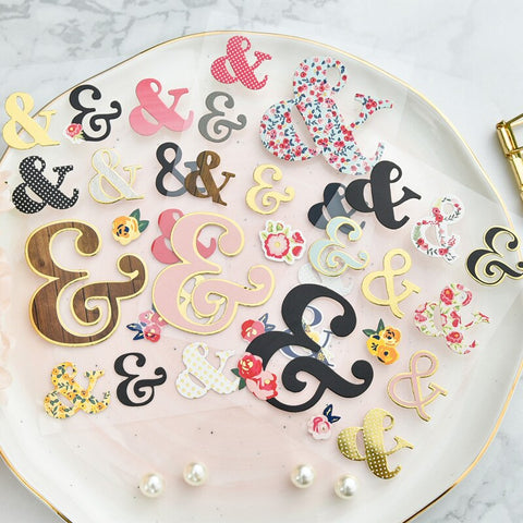 KSCRAFT Cute 3D Die Cut Ampersand Stickers