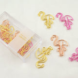 Golden Flamingo Paper Clips