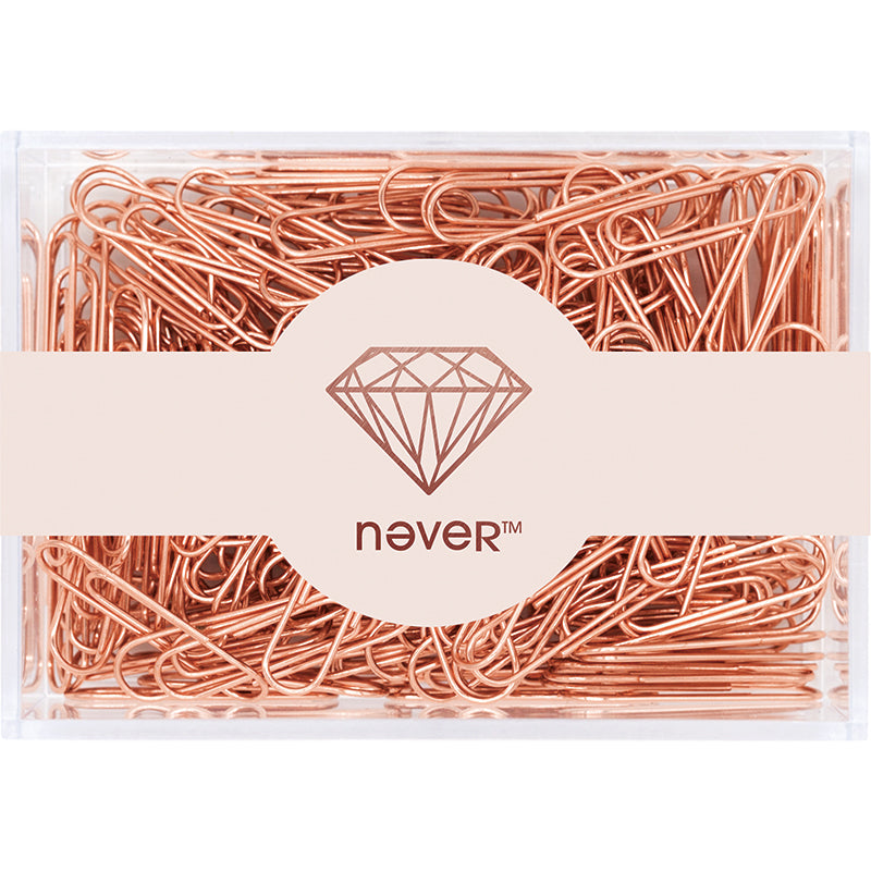 Paperclips - Never Say Never Rose Gold Paper Clips