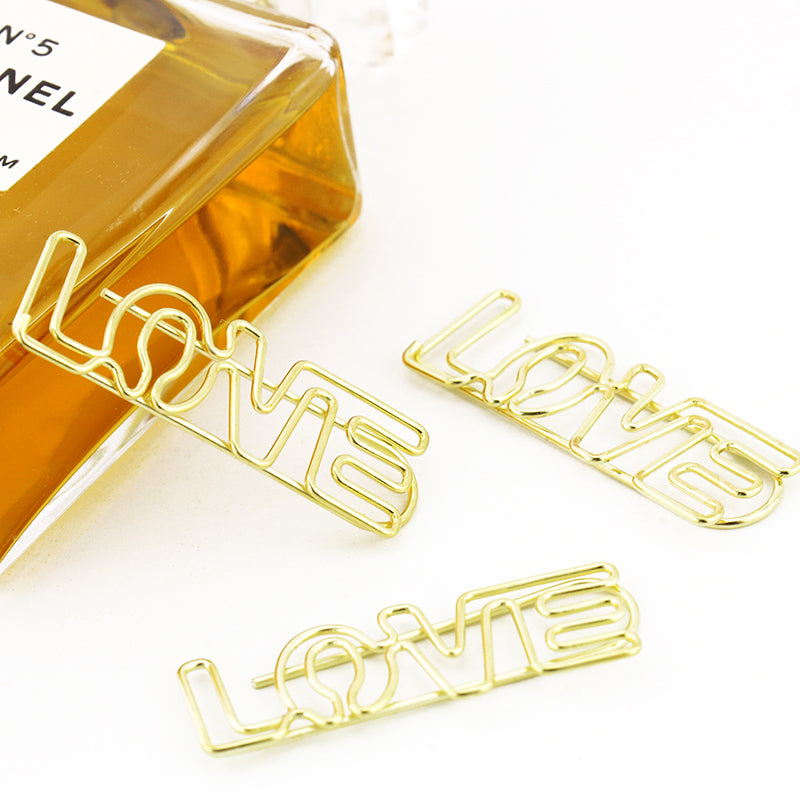 Paperclips - Gold Love Paper Clip