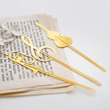 Bookmarkers - Musical Notes Gold Metal Bookmarks