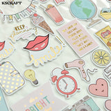 KSCRAFT 60-piece Fashion Lady Cardstock Die Cut Stickers