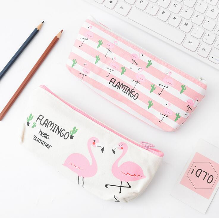 Pencil Cases - Cute Flamingo Pencil Case