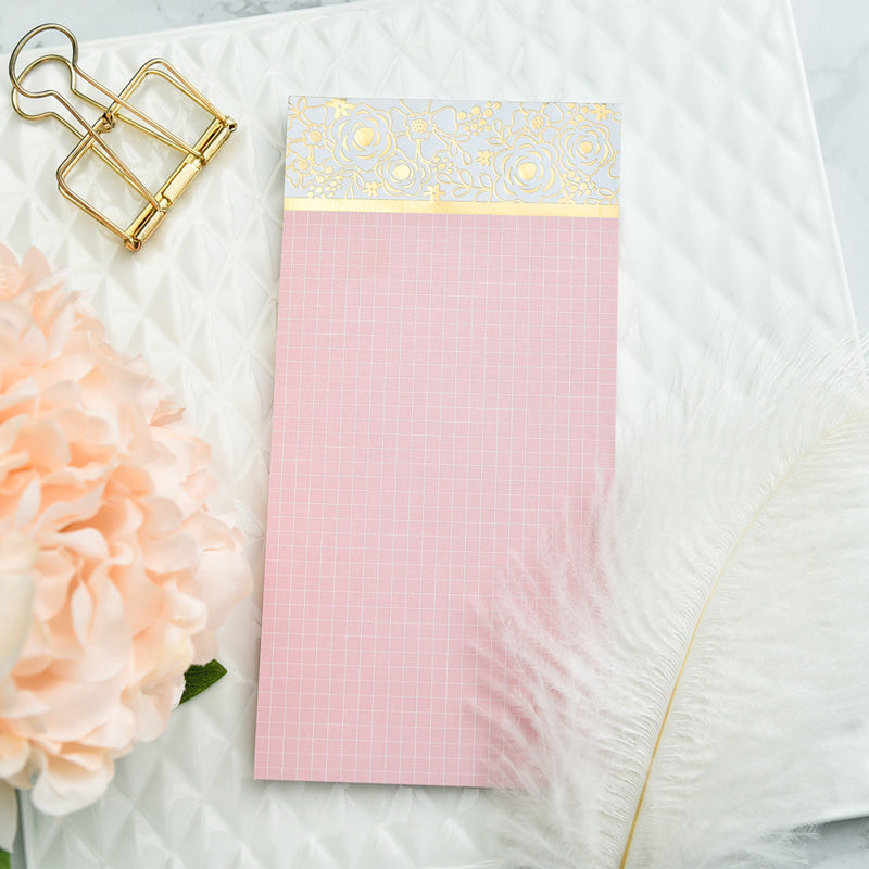KSCRAFT 50-pc Foil Flowers Pink Notepad